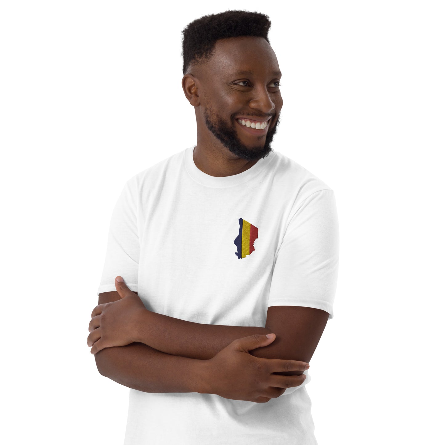Tchad Embroidered Map Short-Sleeve Unisex T-Shirt