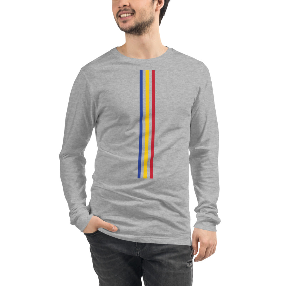 Three Lines Men Long Sleeve T-Shirt - Team Chad Clothing