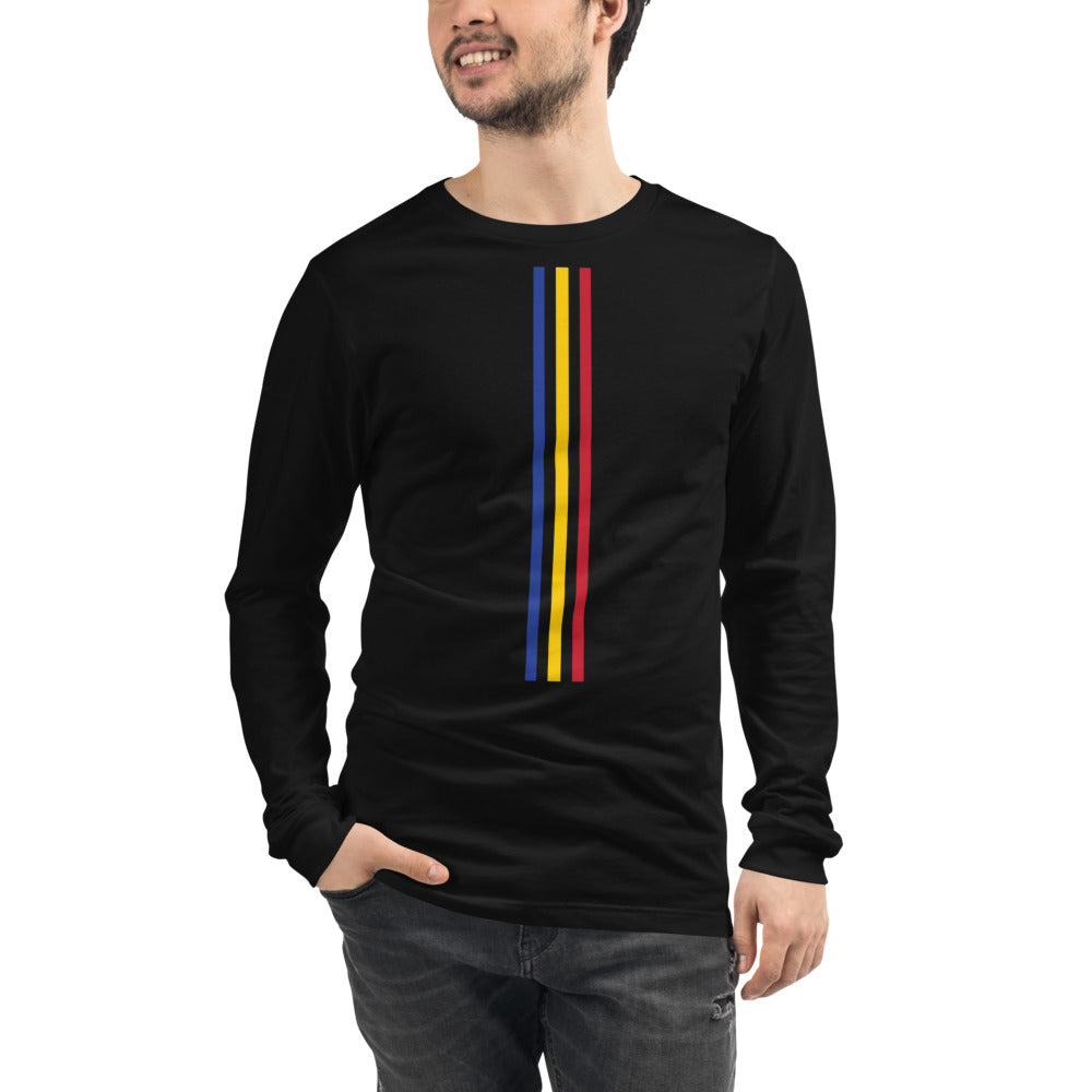 Three Lines Men Long Sleeve T-Shirt - Team Chad Clothing