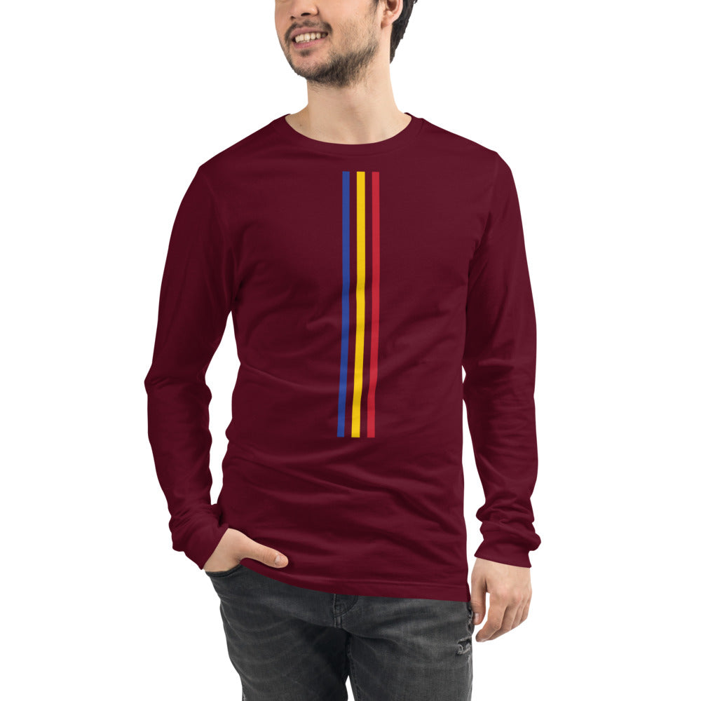 Three Lines Men Long Sleeve T-Shirt - Team Chad Clothing