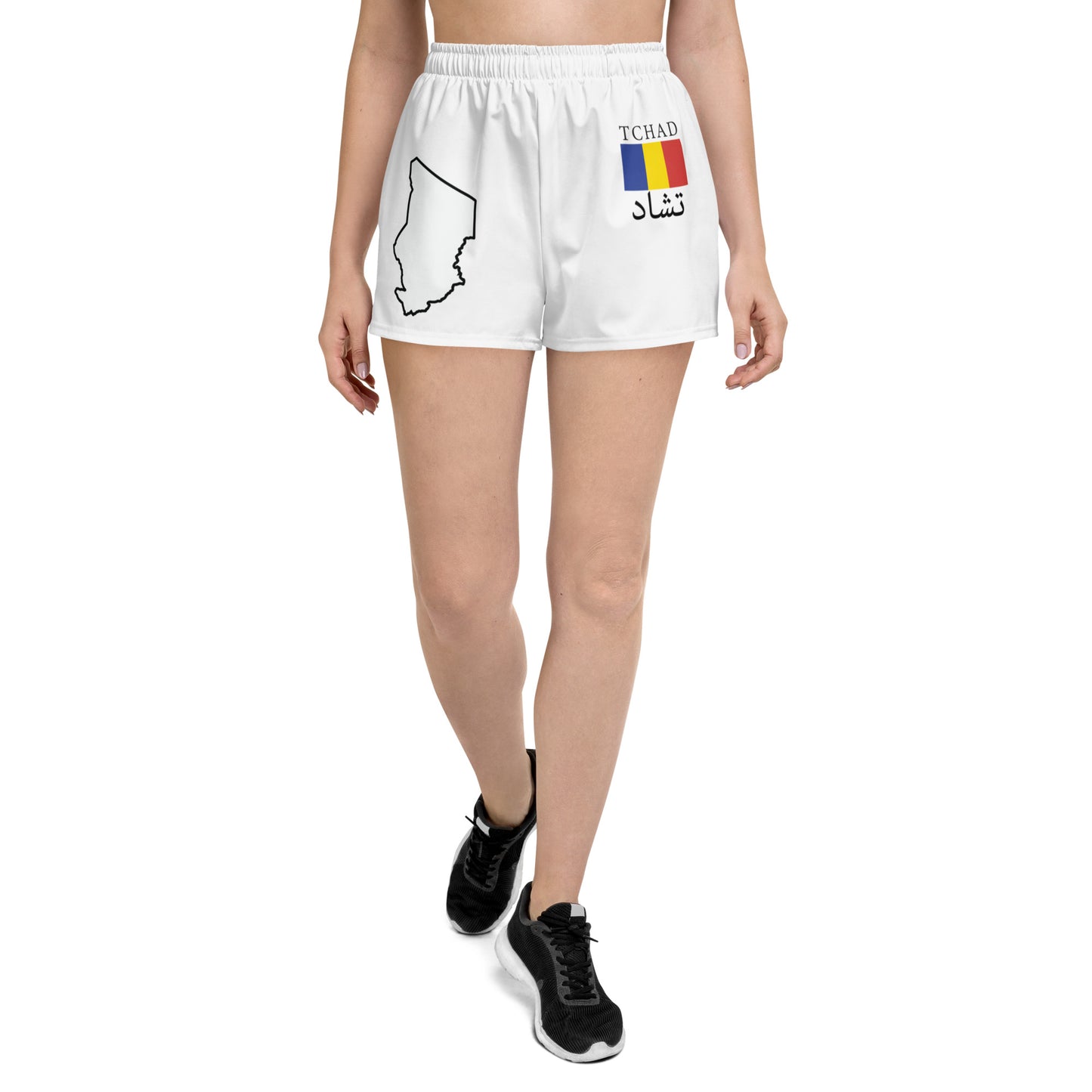 Tchad Map Women’s Recycled Athletic Shorts