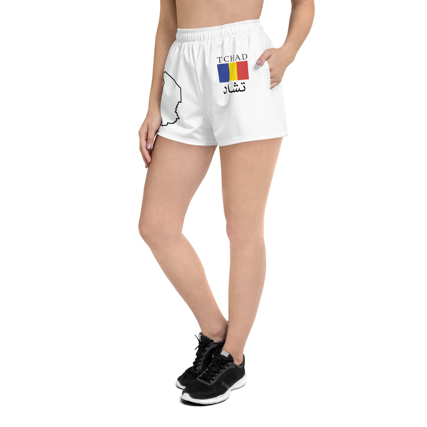 Tchad Map Women’s Recycled Athletic Shorts