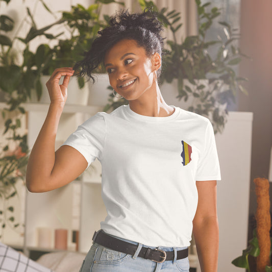 Tchad Embroidered Map Short-Sleeve Unisex T-Shirt