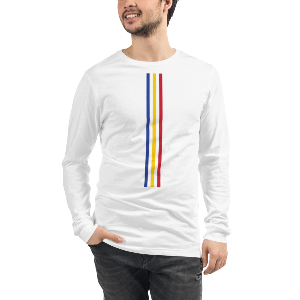 Three Lines Men Long Sleeve T-Shirt - Team Chad Clothing